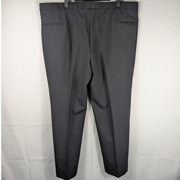 Jos A Bank 42R Executive Collection Wool Black Tuxedo Pants Satin Stripe Men - Picture 2 of 5